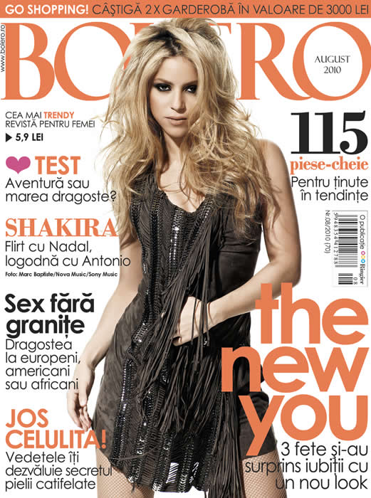 Bolero ~~ Cover girl: Shakira ~~ August 2010