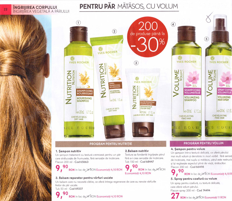 Catalog Yves Rocher ~~ Revista Frumusetii Toamna-Iarna 2012-2013 ~~ Oferte pentru ingrijirea vegetala a parului