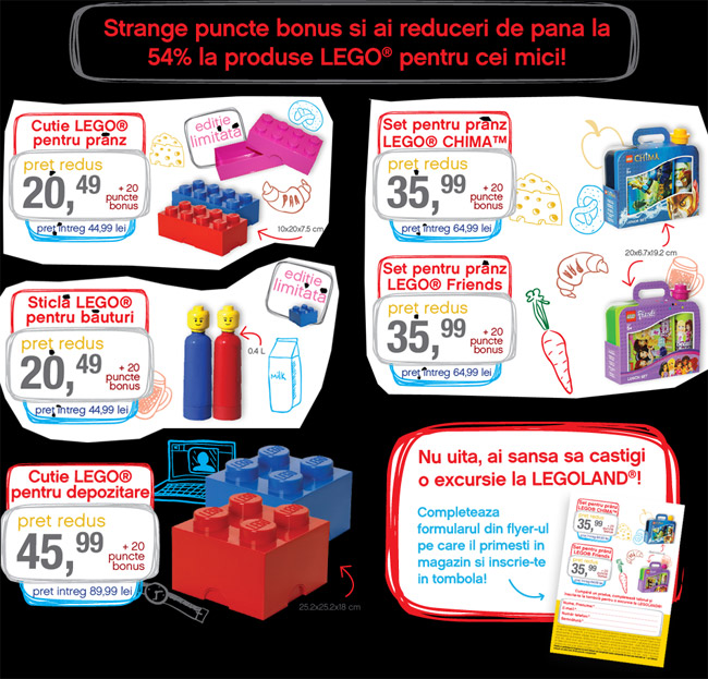 Mega Image Campanie puncte bonus pentru produse LEGO pentru copii, vara 2014