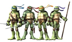 Testoasele Ninja: Leonardo, Raphael, Michelangelo si Donatello
