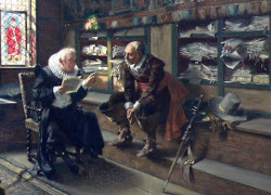 Un notar la munca (tablou de artistul german Max Volkhart)