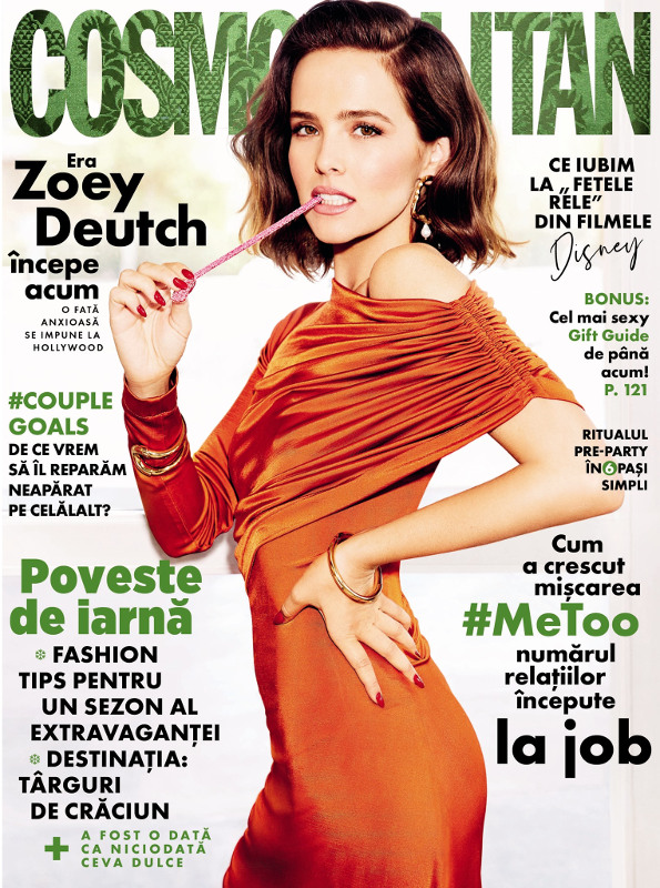 Cosmopolitan Magazine Romania ~~ Coperta: Zoey Deutch ~~ Decembrie 2019