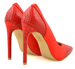 Superpantofi - Pantofi din piele rosie Red Corba