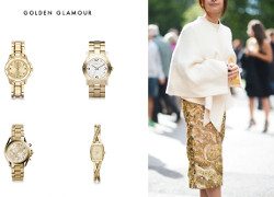 Golden Glamour - ceasuri aurii de dama